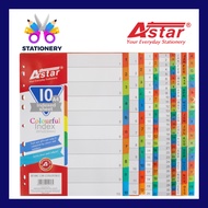 ASTAR A4 Colorful High Quality PP Index Divider / Plastic Index Divider