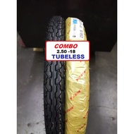 TYRE 250 - 18 TUBELESS SOTONG 2.50 TIRE RXZ SPORT RIM AR AR125 GTO BRAND ECOMAX VIVA BUNGA FT123 MACAM DUNLOP TAYAR