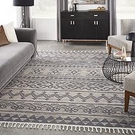 Nourison Asilah Mocha/Charcoal 7'10" x 10'6" Area -Rug, Modern, Moroccan, Easy -Cleaning, Non Sheddi