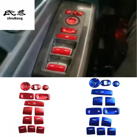 13pcs/Lot Aluminum Alloy Window Glass Lift Panel Decorative Cover For 2022 Honda CIVIC 11th MK11