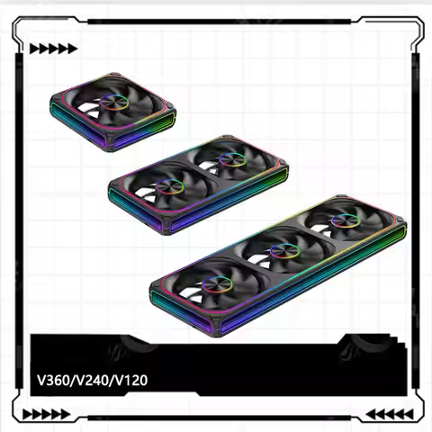 V360/120 ARGB Computer Case Cooling Fan, Infinity Mirror Series/CD pattern/Hydraulic bearings Integr