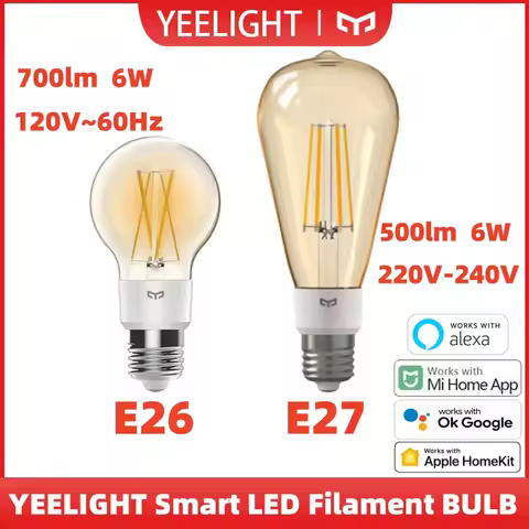 Yeelight Smart LED Filament Bulb WiFi Smart Light Warm White Light E26/E27 APP Control is For Homeki