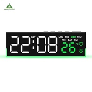 [Jocestyle Mall]นาฬิกาปลุก LED พร้อมไฟบรรยากาศนาฬิกาตาราง USB การชาร์จนาฬิกาดิจิตอลสำหรับห้องนอนห้อง