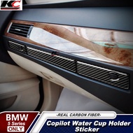 Carbon Fiber car accessories interior cup hoder decor car Sticker Decals For BMW E60 E61 520 530 528