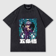#現貨 五條悟 無下限術式 咒術迴戰 做舊水洗純棉落肩短TEE 男女短T 獨家自訂款 台灣製