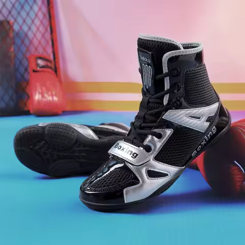 Men Boxing Shoes Outdoor Training Brand Sneakers Lightweight Fighting Wrestling Shoes Sports Fitness