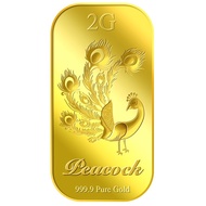 HA0 Puregold 2g Peacock Gold Bar | 999.9 Pure Gold
