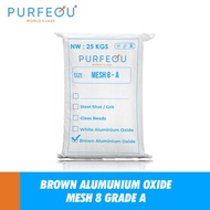 Brown Aluminum Oxide Aluminum Oksida Alumina AL2O3 Mesh 8 (5kg)