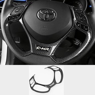 Xuming สำหรับ Toyota Chr รูปแบบคาร์บอนไฟเบอร์พวงมาลัยฝาครอบ C Hr อุปกรณ์เสริมภายใน