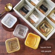 月餅 包裝盒 Pemegang kek bulan lutsinar, plastik tebal 50 g63-80g150-180 g kotak kek bulan bersalji 100