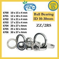 Ball Bearing 6700 6701 6702 6703 6704 6705 6706 zz metal shield