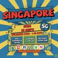 【Use within 5 days】Singapore eSIM Unlimited data No Support Tiktok Chatgpt Instant 24h email Travel 
