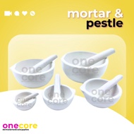 Ceramic Mortar and Pestle (Ceramic) Set Grinding Bowls 60ml &amp; 150ml