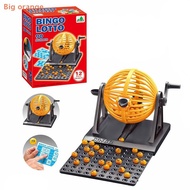 [Big orange] Bingo Chips Toys Bingo Game Set Lottery Machine Mini Chips Adult Toy Pretend Play Party