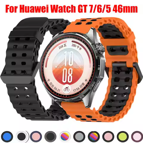 Silicone Band For Huawei Watch GT7pro GT5pro GT6pro 46mm Strap 22mm Bracelet For Huawei GT Runner 2 