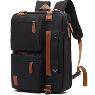 3 in 1 Laptop Backpack, 17.3 Inch Laptop Bag Messenger Bag Shoulder Bag for Men/Women, Waterproof Briefcase Multifunctional Laptop Bag for Travel Business, Black, Dark Gray