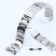 Screw Curved Link Stainless Steel Metal Bracelet Extend Clasp Watch Band Strap 18mm 19mm 20mm 21mm