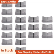 20Pcs 24mmx11mmx10mm Console Mixer Slider Fader Knobs Replacement for Potentiometer Gray Knob Black 