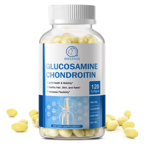 BBEEAAUU Vitamin D Glucosamine Chondroitin Capsules for Relieve Joint & Knee Pain Relieve Discomfort