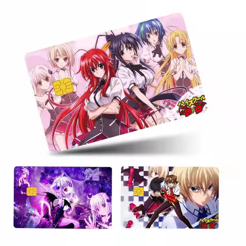 High School DxD Anime 1 Set Of 4 Pcs Credit Card Skin Stickers For VISA Bank Card Waterproof Sticker