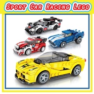 Lepin blocks Compatible DIY Speed Champions Racing Car Building Block Farrari AMG Chevrolet Porshe Dodge Mini AMG Racer