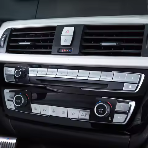 Chrome Car Styling CD Panel Switch Button Cover Sticker Trim For BMW 3 4 Series F30 F32 F34 F35 F36 