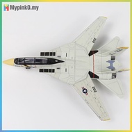Mypink 1:72 Scale F-14 Tomcat Fighter Jet Model - White & Black ABS Plastic Aircraft With Detailed D