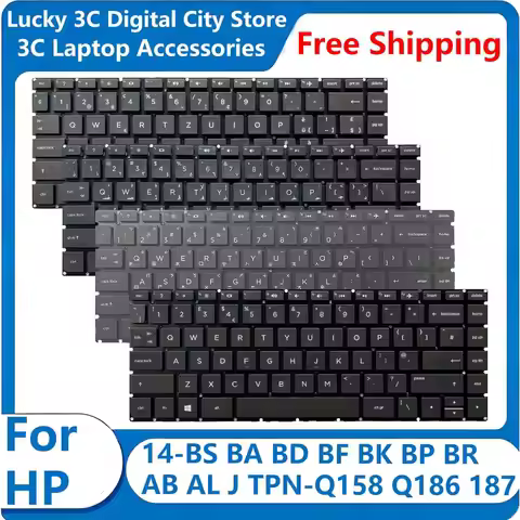 New Replacement Keyboard For HP 14-BS BA BD BF BK BP BR AB AL J TPN-Q158 Q186 187 Accessories Laotop