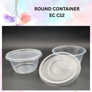 EC C12 12oz (50pcs) PP Round Container (350ml) / Disposable Plastic Food Box