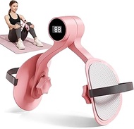 Pelvic Floor Trainer Thigh Trainer with Counter, 35 kg Adjustable, Non-Slip Handle with Fitness Band