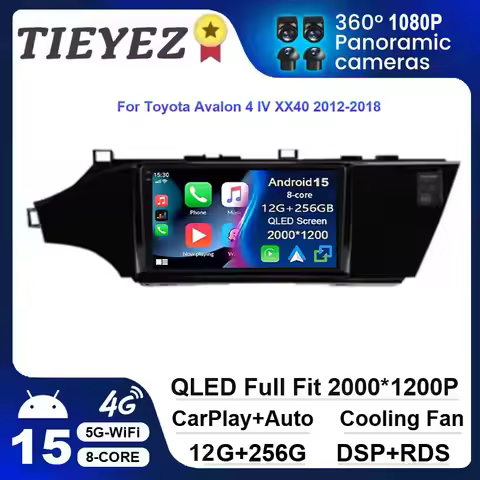 Car Radio Multimedia Video Player Navigation Stereo GPS Android 15For Toyota Avalon 4 IV XX40 2012-2