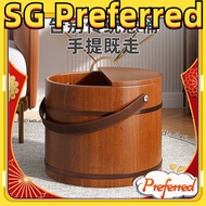 Foot spa wooden bucket【SG stock/24-hour shipping】Foot spa bucket / lignum cedrium / Wood Foot Spa Ba