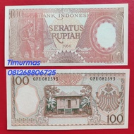Uang Kuno Lama Jadul Kertas 100 Rupiah Pekerja tahun 1964