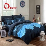 "PROYU" 100% cotton BIG SALE 7 in 1 High Quality Cotton Euro Collection Fitted Bedsheet set with Comforter {Queen/King}