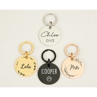 Free Entgraved Dog Tag,Double Side Silent Collar Tag,Custom Collar Tag,Personalized Cat Tag,Cat ID T