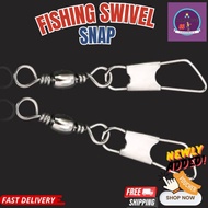 【Fishing Swivel】 Barrel Swivel with Enhanced snap/kekili pancing/ lure Connector/snap swivel
