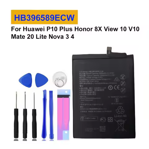 For Huawei P10 Plus Honor 8X View 10 V10 Mate 20 Lite Nova 3 4 HB396589ECW 3500mAh Mobile Phone Batt