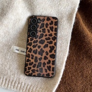 Leopard print Samsung S24 S23ultra phone case S23/S22+ case S21 full package imitation leather soft shell S22 ultra mobile phone case case FE