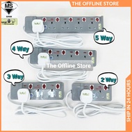 [Sirim] 2M 5M Extension Trailing Socket w Neon Plug Adaptor Multiple Universal Adapter