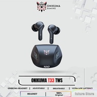 ONIKUMA T33 Black Bluetooth Headset V5.1 TWS Gaming Earphone Future Store Gaming