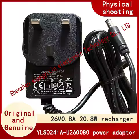 Original Authentic YLS0241A-U260080 Power adapter A7 A10 HP03 FW25M-01 Vacuum cleaner charger 26V0.8
