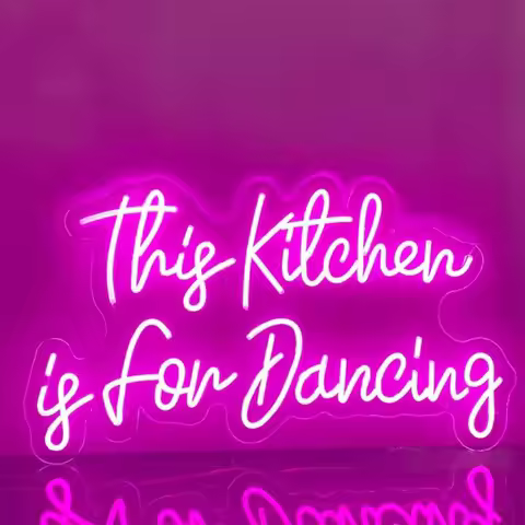 This Kitchen is For Dancing Neon sign Kitchen Wall Decor Funny Kitchen Art Sign Dining Room Decor Gi