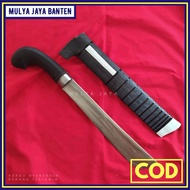 MULYA JAYA BANTEN golok asli baja serbaguna bedog kerja tebang pohon siap pakai