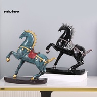 <richstore> Artistic Horse Figurine for Living Room Smooth Career Symbol Horse Figurine Modern Resin