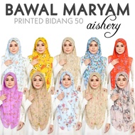 Tudung Bawal Maryam Printed Bidang 50 (Borong)