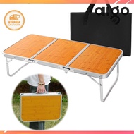 Folding Camping Table Portable Picnic Table 3 Fold Beach Table with Handle