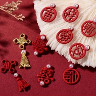 2pcs Words Charms Gold Red Colors Lucky Money Stickers for Bride Wedding Jewelry Nail Art Salon