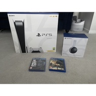 PS5 Disc Edition Console + PS5 Pulse 3D Headset And Games