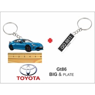 toyota gt86 gt 86 blue keychain 2d