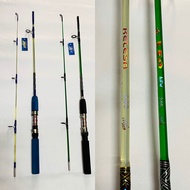 Joran Pancing Transparan Bening  Exori Sambung 2 Fiber Solid 120 135 150 165 180cm